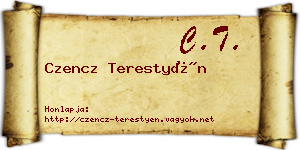 Czencz Terestyén névjegykártya